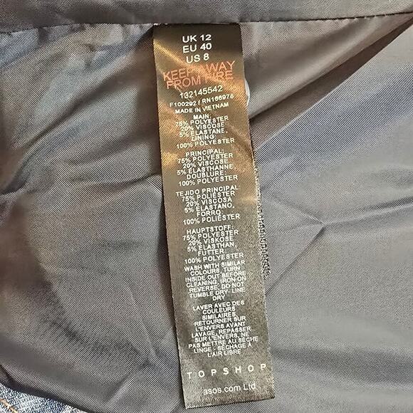 TOPSHOP NWT Blue Oversized Grandpa Blazer Women's Sz. 8 - Picture 6 of 6